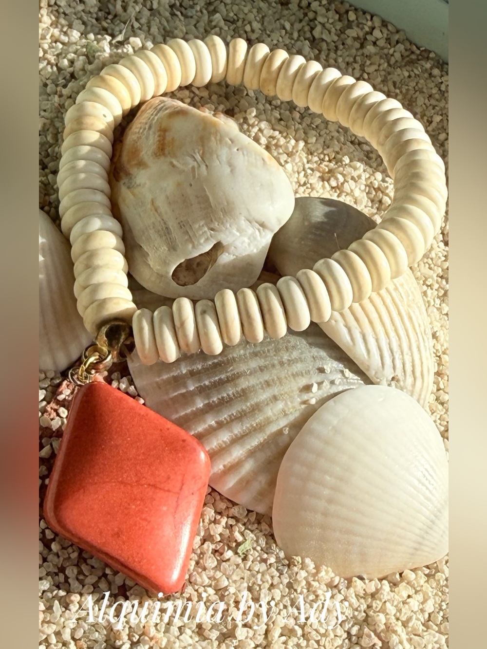Turquoise Gemstone Bracelet | Artisan Jewelry | Bold Style + RED AND CREAM